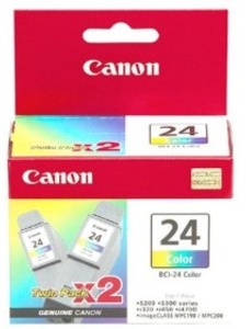 Canon Original BCI-24C Colour Ink Cartridge Set Of 2
